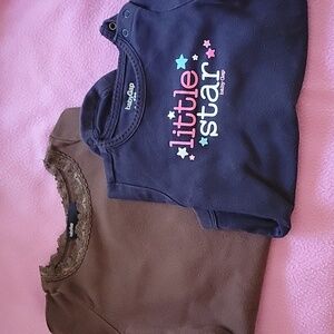 Gap girls Onesies, 6-12 M, 1 Brown, 1 Navy,